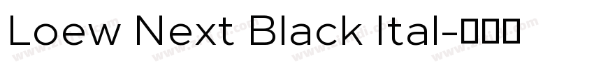 Loew Next Black Ital字体转换